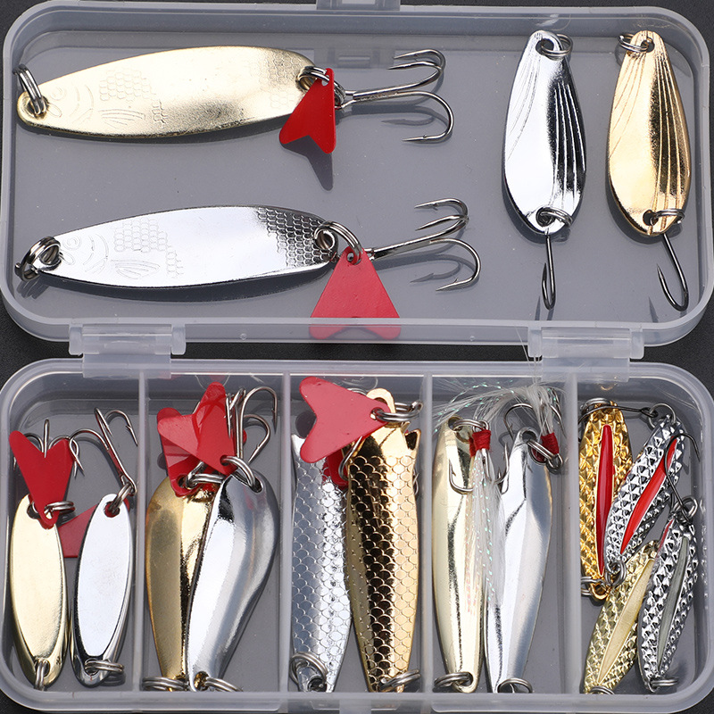 Fishing Lure Spoon - Zestaw Przynęt Wędkarskich 16 Sztuk, Przynęty
