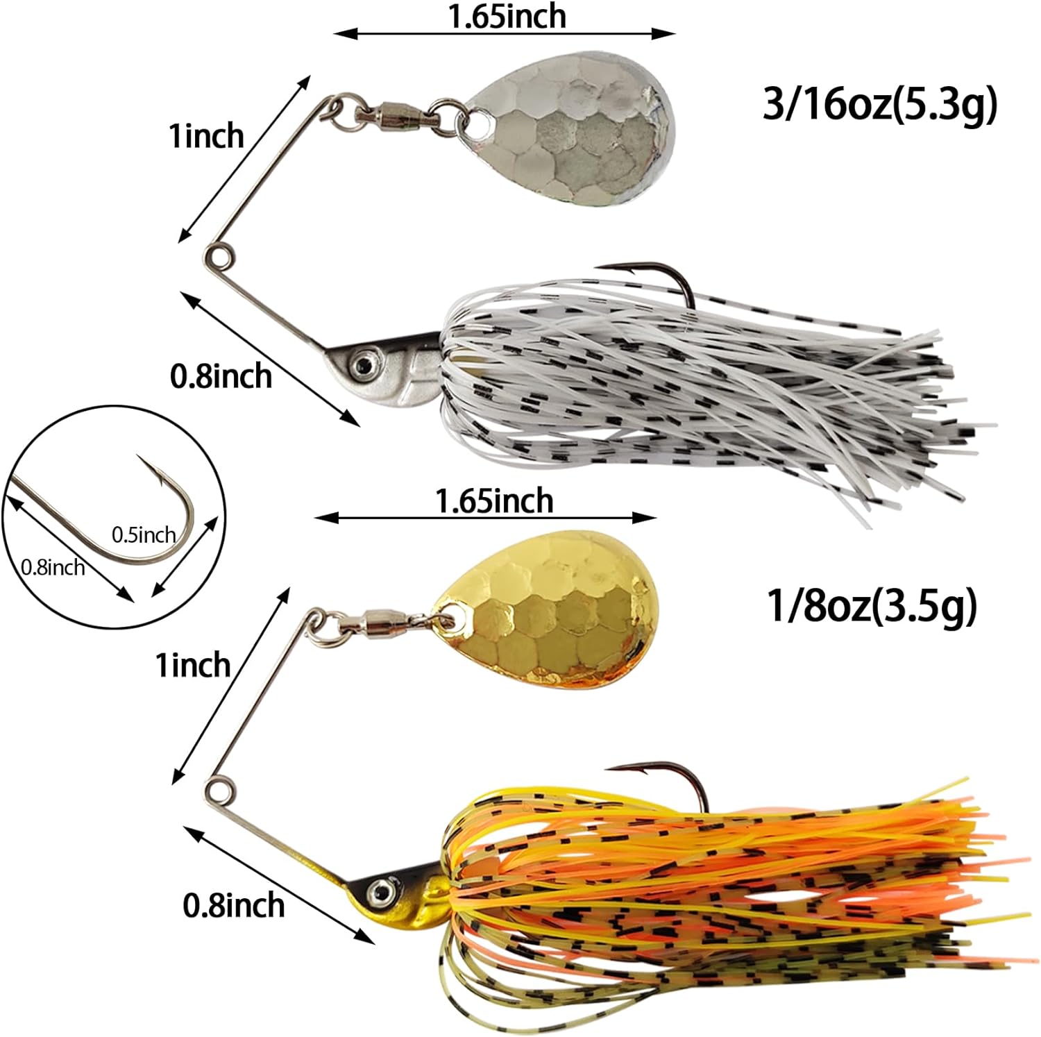 Eupheng Spinner Bait Spoon Wir – Fishing Lure Buzzbait recenzja i cena
